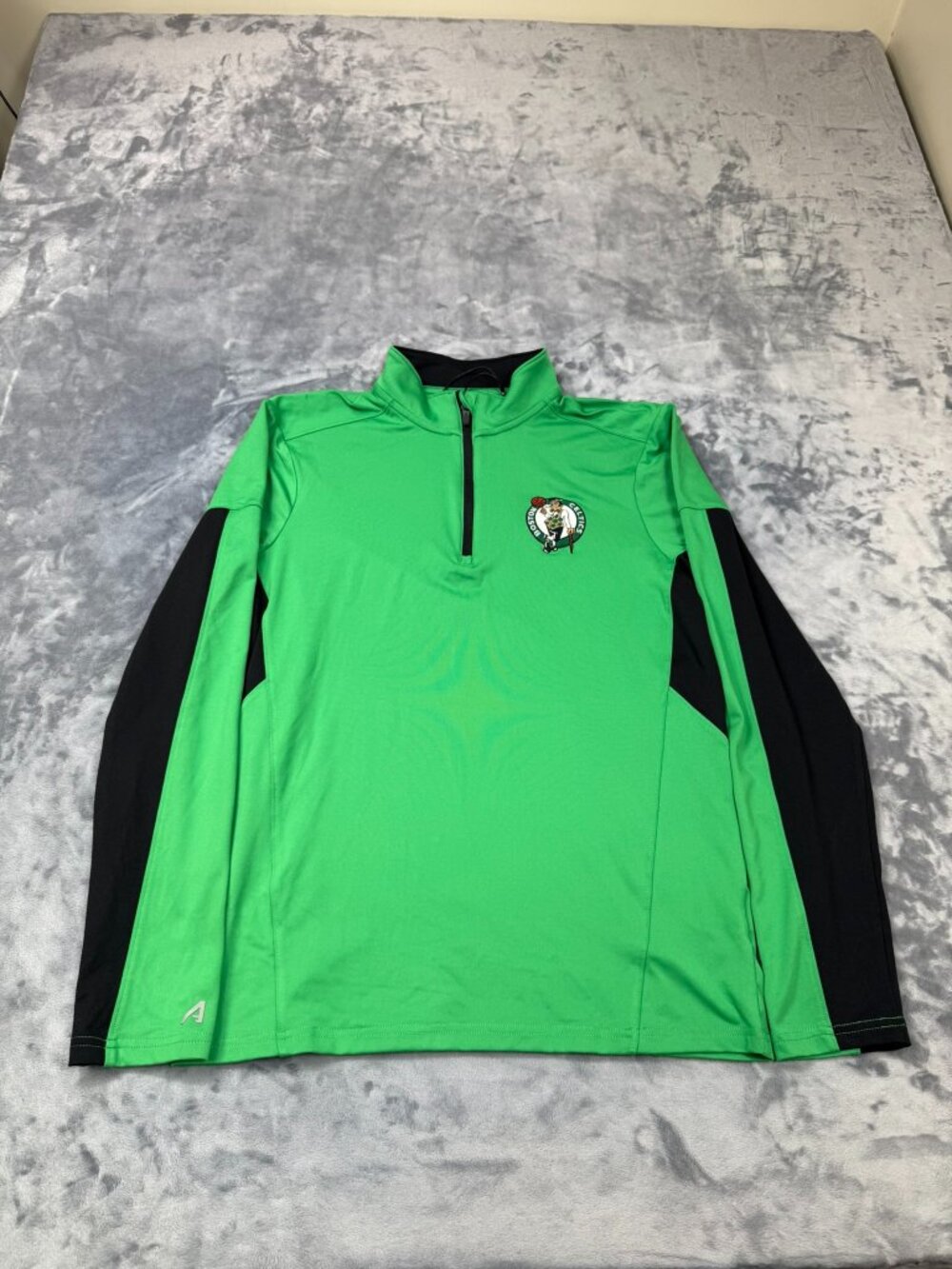 Boston Celtics Antigua Aspect OZ 1/4 Zip Pullover Men’s S Green Black NBA NWT